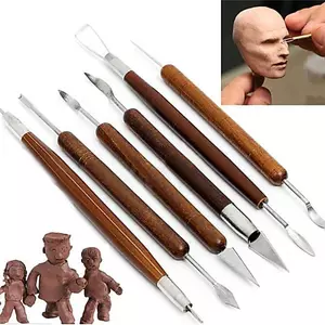 Bigdealshot 6 Chiếc Đất Sét Sculpg Sáp Khắc Đồ Gốm DIY Dụng Cụ Shapers Polymer Mô Hình Quà Tặng