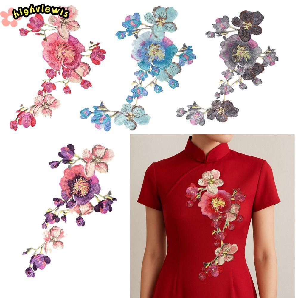 HIGHVIEWLS Hoa Thêu Táo, May Trên Sang Trọng DIY Quần Áo Phụ Kiện, Nhiều Màu Sắc Handmade DIY Táo Miếng Dán Đầm May Vá Áo Choàng Dạ Hội