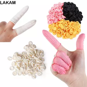 LAKAM 100 / 300 CÁI Ngón Tay Cots Cao Su Chống Tĩnh Điện Dùng Một Lần Bao Ngón Tay
