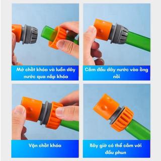 [HOT] Đầu Vòi Tưới Cây Phun Sương Đa Năng Đầu Phun Mưa Cho Cây Trồng Phù Hợp Ống Nước 16-21mm Nhựa