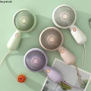 Quạt cầm tay mini LACYESUK, Tiếng ồn thấp với quạt làm mát ánh sáng đầy màu sắc, Quạt điện tử mini cầm tay nhẹ bền đa chức năng cho sinh viên văn phòng