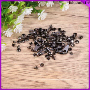 20 Bộ Grommets Bộ Dây Buộc Kim Loại Nút Đóng Băng Móc Giày Cho Giày Bốt Màu Đen