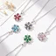 Vòng Cổ Nữ Phong Cách Mới Nhật Bản Hàn Quốc Bông Tuyết Zircon Cánh Hoa Niche Thiết Kế Mặt Dây Chuyền Sang Trọng Nhiều Màu Tùy Chọn Vòng Cổ