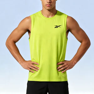 Nam Mùa Hè Nhẹ Ice Silk Thể Thao Ngoài Trời Tay Ngắn Cổ Tròn Nhanh Khô Tank Top