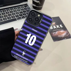 Ốp lưng iPhone Pháp số 10 phủ kim loại IMD iP 17 16 15 14 13 12 11 Pro Max Plus X Max 7 8 Plus Air