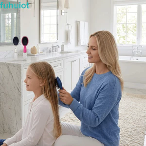 Lược đệm không khí phun sương FUHUIOT, Bàn chải tóc phun sương 2 trong 1 chống tĩnh điện, Chăm sóc da đầu Xịt phun sương 2 trong 1 có thể đổ lại Bàn chải tạo kiểu Salon di động SPA