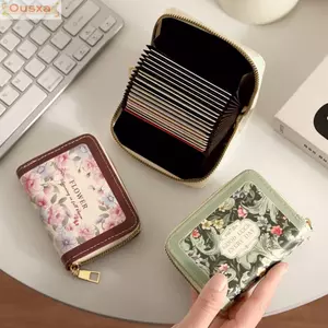 Ví nữ 9 / 18 khe cắm thẻ tín dụng OUSXA, Túi đựng thẻ quà tặng bằng da PU đa năng