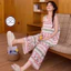 Bộ đồ ngồi yếm nữ kèm miếng đệm tích hợp và quần crop để thư giãn trong nhà hàng ngày ngọt ngào Thư giãn trong nhà thông thường Nghỉ ngơi tại nhà và thời gian giải trí mùa hè