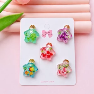 ✨ Set Charm Bình Nguyện Ước Hoa Quả Resin Trong Suốt 5 Món