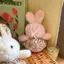 Thỏ Thú Nhồi Bông Sang Trọng Móc Khóa Thỏ Dễ Thương Với Đầm Hoa Đồ Chơi Mặt Dây Chuyền Cho Chìa Khóa Ô Tô Túi Đi Học