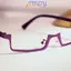 TMOY Y2K Anime Nhật Bản Kính Khung Vuông Nhỏ Cosplay Đỏ Nửa Mặt Kính Không Ống Kính Kim Loại Thời Trang Kính Mắt Hình Chữ Nhật TMOY