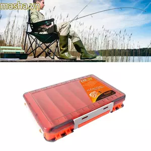 Hộp đựng đồ câu cá, Hộp đựng mồi câu cá chống nước cỡ lớn, Hộp đựng mồi câu cá hai mặt ABS bền bỉ PP có thể nhìn thấy được