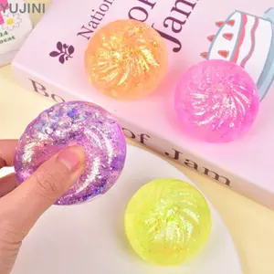 Đồ chơi Squishy Bánh bao YUJINI, với Steamer Giảm lo âu Căng thẳng Pha lê Bun, Vui nhộn Dễ thương Mềm mại Lấp Lánh Bánh bao Pinch Le Quà tặng
