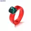 Bluelover Nhiều Màu Sắc Zircon Kẻ Sọc Nhựa Nhẫn Nữ Thời Trang Đơn Giản Trang Sức Dự Tiệc Sinh Nhật Hoặc Dễ Thương Quà Tặng Mới