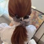 Phong Cách Hàn Quốc Gạc Nơ Kim Cương Giả Scrunchy Tóc Lười Cảm Giác Đầu Hoa Thời Trang Sang Trọng Dây Buộc Thấp Đuôi Ngựa Bóng Tóc Nhẫn