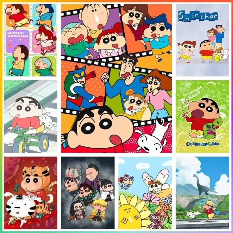 Anime Dễ Thương Crayon Shin-chan Tranh Nghệ Thuật Trang Trí Nhà poster Phòng Khách Tường Nghệ Thuật Trang Trí Phòng Quà Tặng