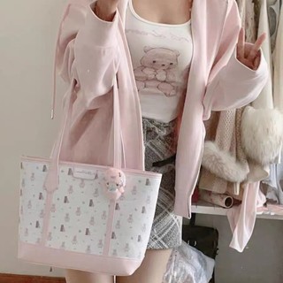 2026 Phong Cách Hàn Quốc Mới Dễ Thương Thời Trang Chống Thấm Nước Dây Kéo Túi Tote Dung Tích Lớn
