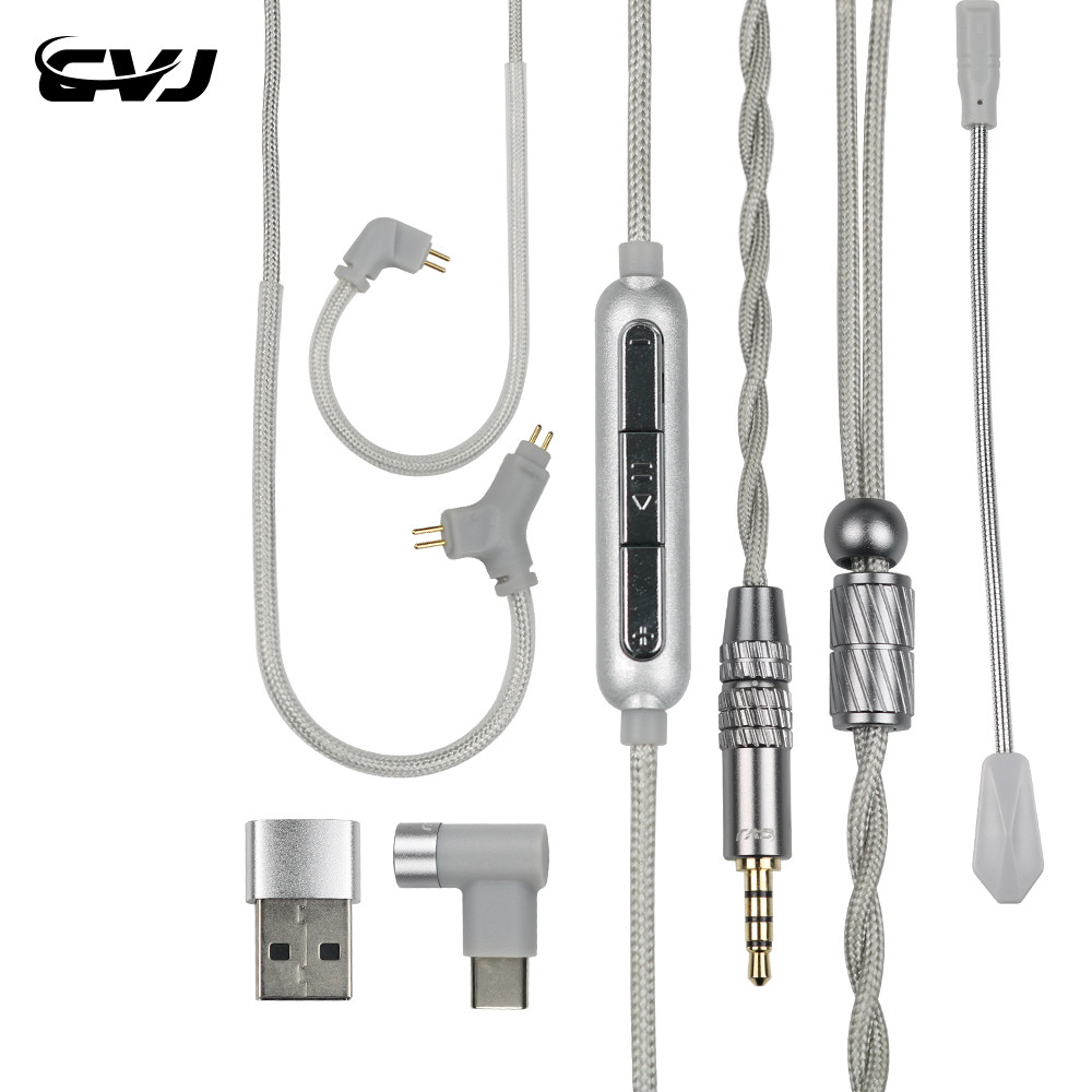 CVJ HATO2 có Mic dài khoảng 2 mét Cắm tai nghe 3,5 / Type-C Tai nghe OFC Cáp 0,78mm HATO Phiên bản thứ 2  HATO 2