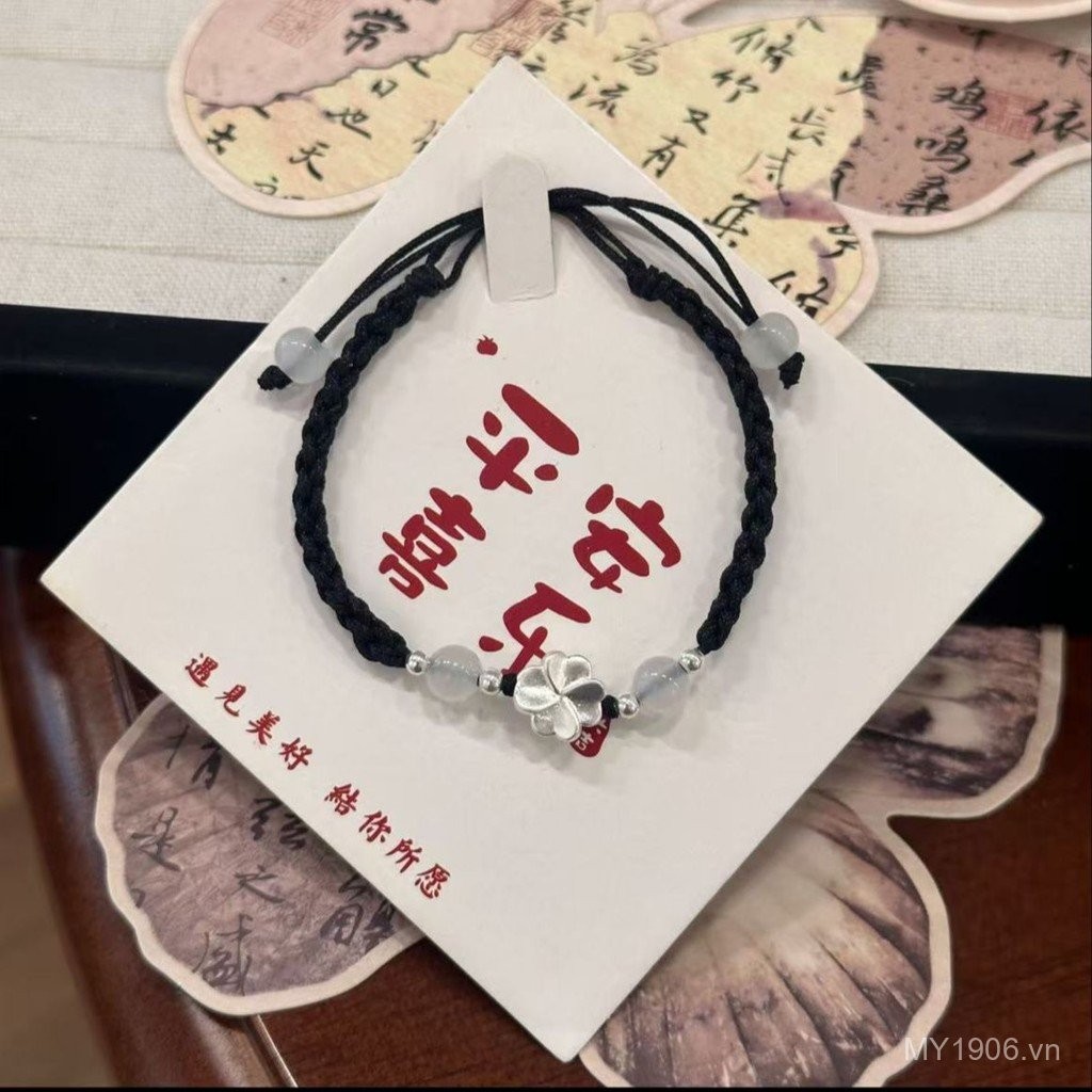 Vòng tay nam nữ dệt tay từ thảo dược truyền thống, phong thủy may mắn, thiết kế đơn giản dành cho sinh viên
