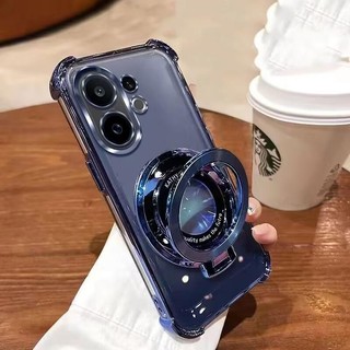 Ốp lưng VIVO V60 5G Ốp lưng di động TPU cho VIVO V60 V 60 V2511 Ốp lưng silicon mềm mạ chống sốc Vỏ bảo vệ có giá đỡ từ tính