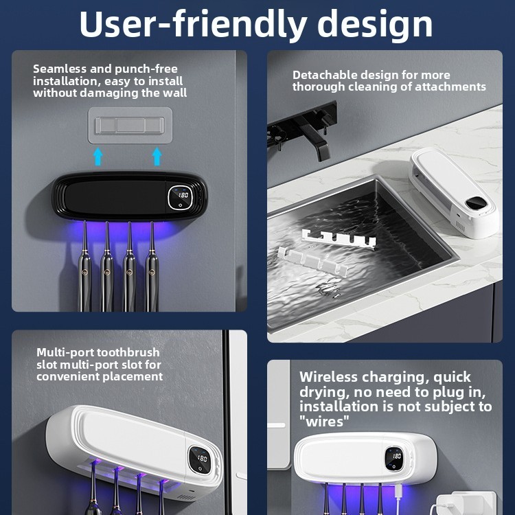 Bàn Chải Đánh Răng Vệ Sinh Bàn Chải Đánh Răng Lưu Trữ USB Sạc Đấm Miễn Phí Bàn Chải Đánh Răng Máy Khử Trùng Giá Làm Sạch Thông Minh Khử Trùng Bàn Chải Đánh Răng Giá Đỡ