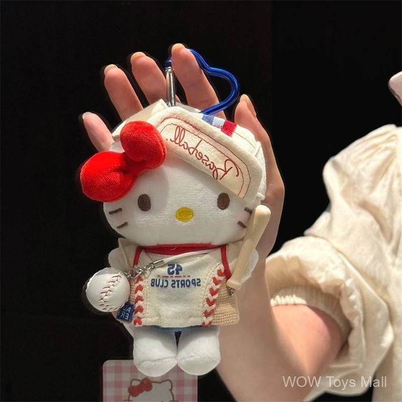 Hàng sẵn có Sáng tạo Cross-Dressing Hello kitty Búp bê sang trọng quyến rũ Bộ cầu lông dễ thương KT Cat Doll Móc khóa Túi bé gái Mặt dây chuyền Quà tặng