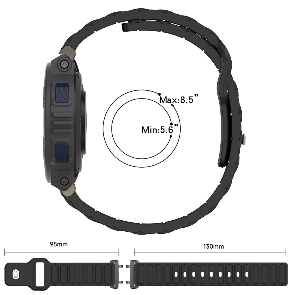 Dây đeo silicon thay thế cho Amazfit T-rex 3 / 2 / Pro / 2 Ultra / T-rex