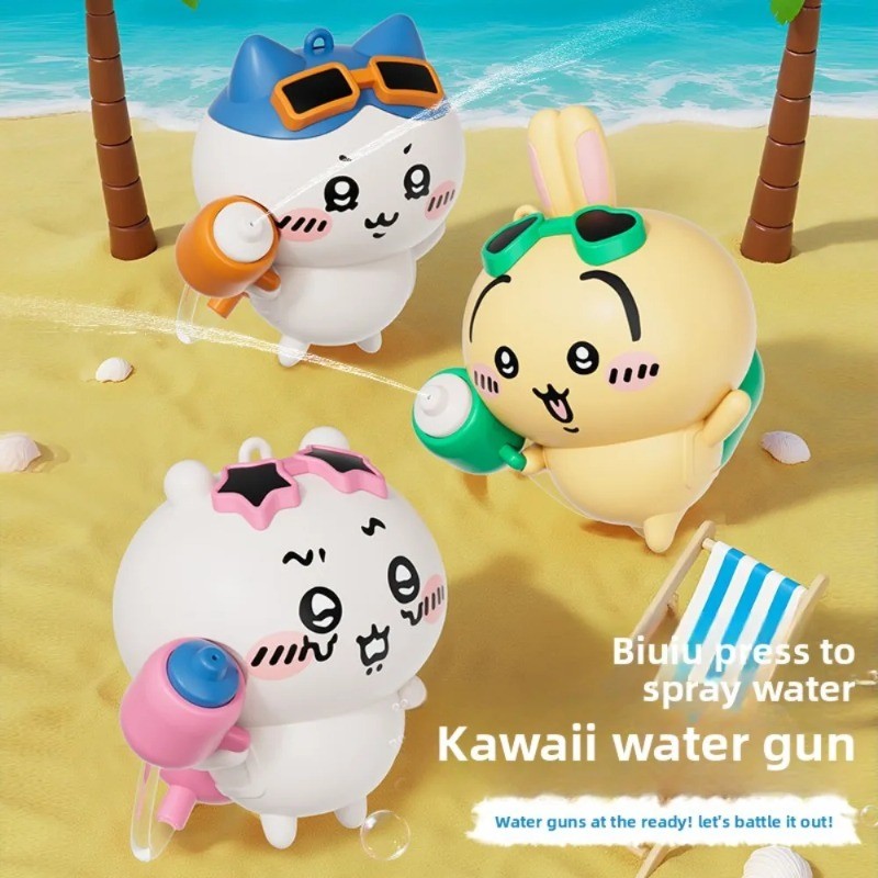 Chiikawa Anime Súng Nước Móc Khóa Hoạt Hình Dễ Thương Bắn Ra Móc Khóa Bãi Biển Mùa Hè PVC Đồ Chơi Quà Tặng Cho Trẻ Em Và Người Lớn Sưu Tập Phụ Kiện