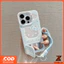 Thích hợp cho OPPO Realme Note 60 Realme Note 50 Note 70 Realme C61 C75 C53 C51 C67 C65 C63 C61 C35 C55 Giá đỡ gương mèo con dễ thương Dây buộc trong suốt Vỏ điện thoại TPU chống sốc