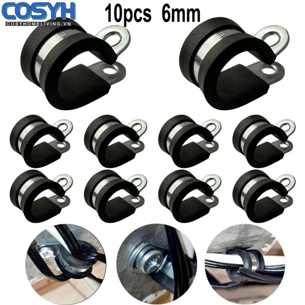 <cosyh>Rubber Lined Pipe Clamp 6mm/8mm/10mm EPDM Rubber Temperature -40 °Cto+120°C