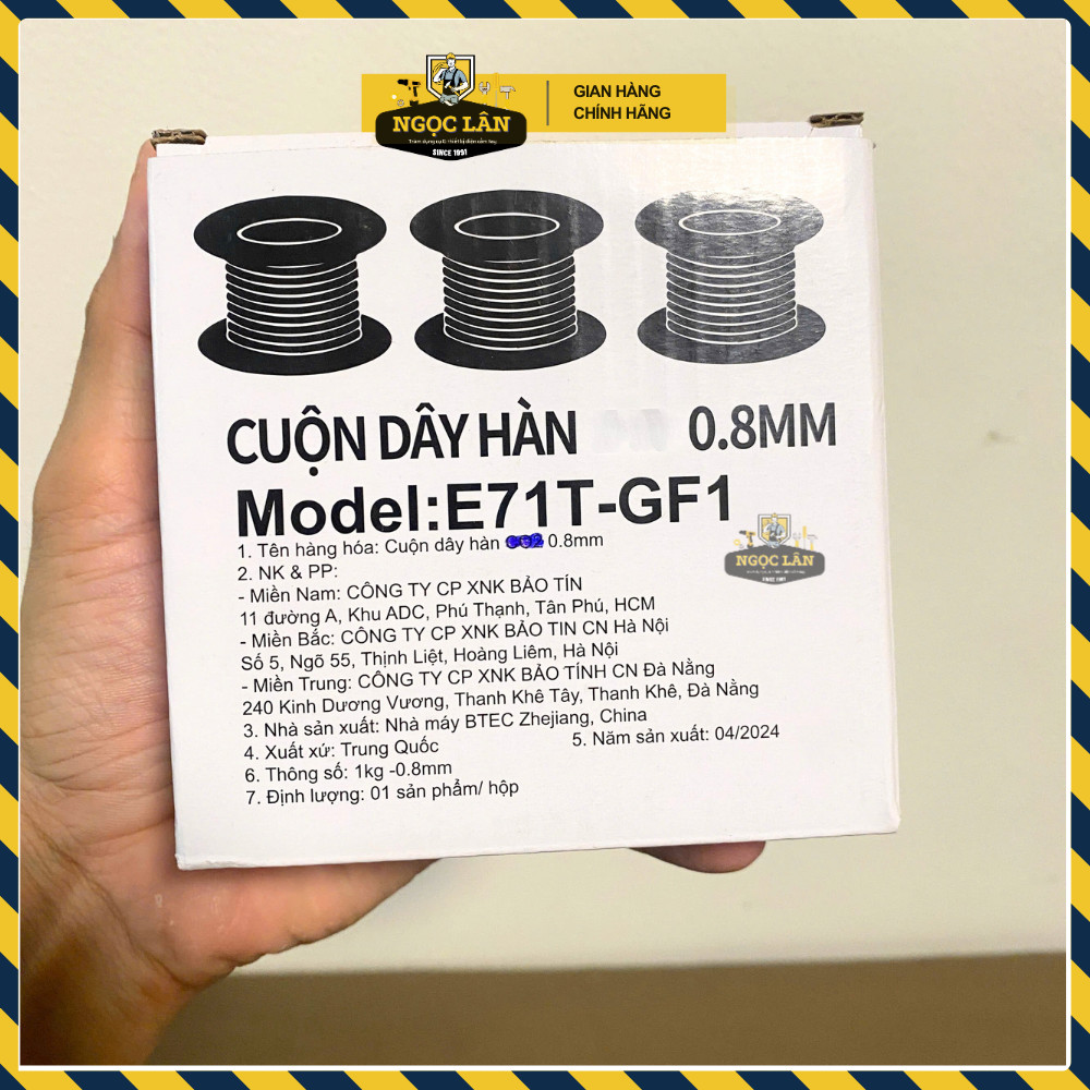[Chính hãng] Cuộn dây hàn Btec, cuộn dây hàn MIG không dùng khí (CO2) 0.8mm -1.0mm, 1kg/cuộn