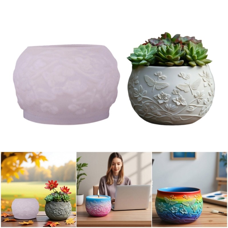 Khuôn trồng cây silicon có thể tái sử dụng Wellb với nhựa thiết kế chuồn chuồn chi tiết