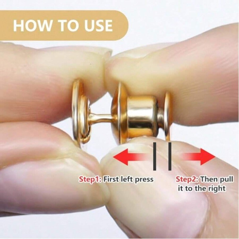 1 Bộ Quần Eo Cincher Nút Kim Loại Có Thể Tái Sử Dụng, Thích Hợp Cho Quần Jean Và Váy