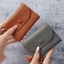 Ví đựng tiền xu GUSTAVA, Ví ngắn Mini màu trơn, Hộp đựng thẻ da PU có dây kéo dành cho nữ