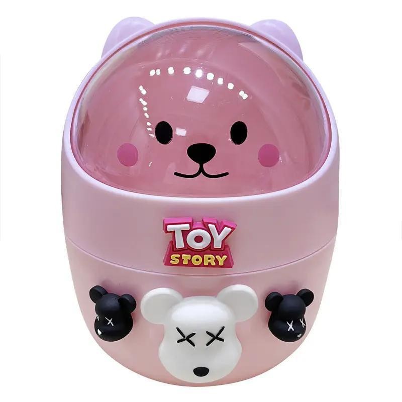 Máy Tính Để Bàn Thùng Rác Để Bàn Mini Thùng Rác Có Thể Ký Túc Xá Vệ Sinh Cá Nhân Có Nắp Hoạt Hình Dễ Thương Đầu Giường Thùng Rác Nhỏ TRAA