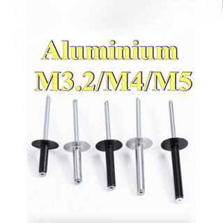 Đinh rút Nhôm， Đinh tán lõi mũ lớn Đinh tán Mũ đầu lớn Kéo đinh tán Đầu tròn Willow Studs Loại mở Đầu tròn kéo đinh tán M3.2 / M4 / M5 [LXY-CB-1]