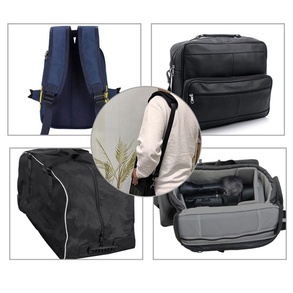 HOBBYIN 1 Miếng đệm vai chống trượt cho túi máy tính xách tay, tháo rời, thoáng khí bằng Nylon, phụ kiện dây đeo thay thế