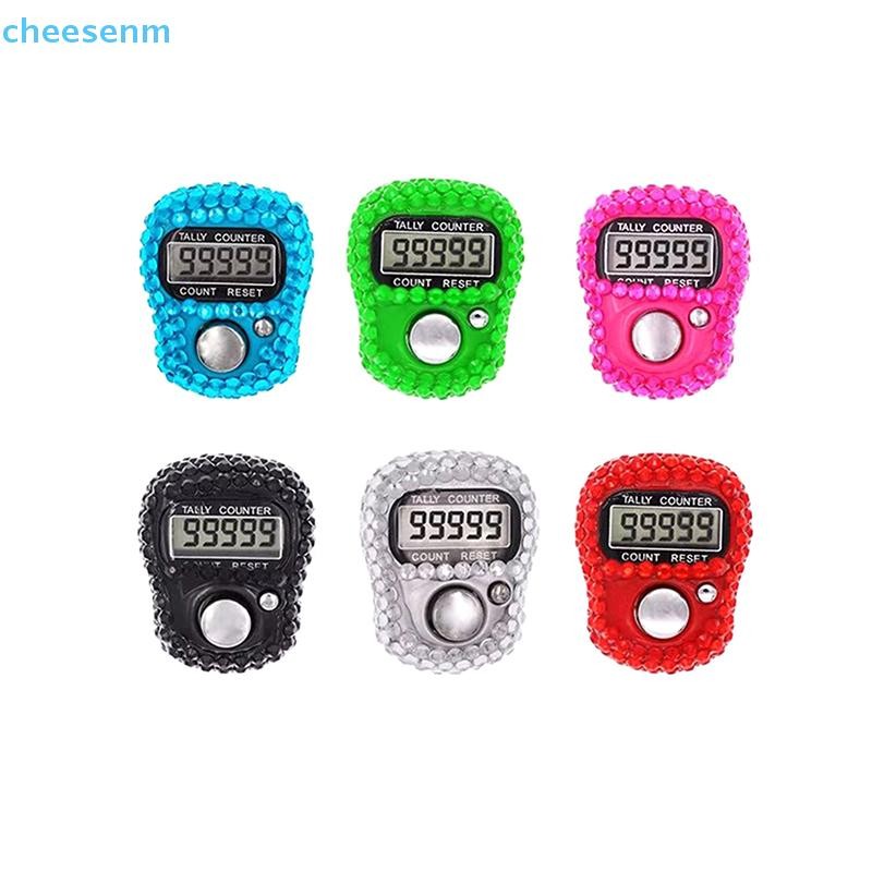 Cheenm Điện Tử Ngón Tay Đếm Nhẫn Ngón Tay Bấm Di Động Có Thể Đặt Lại Màn Hình Hiển Thị Kỹ Thuật Số Đếm Golf Phụ Kiện Cầu Nguyện VN