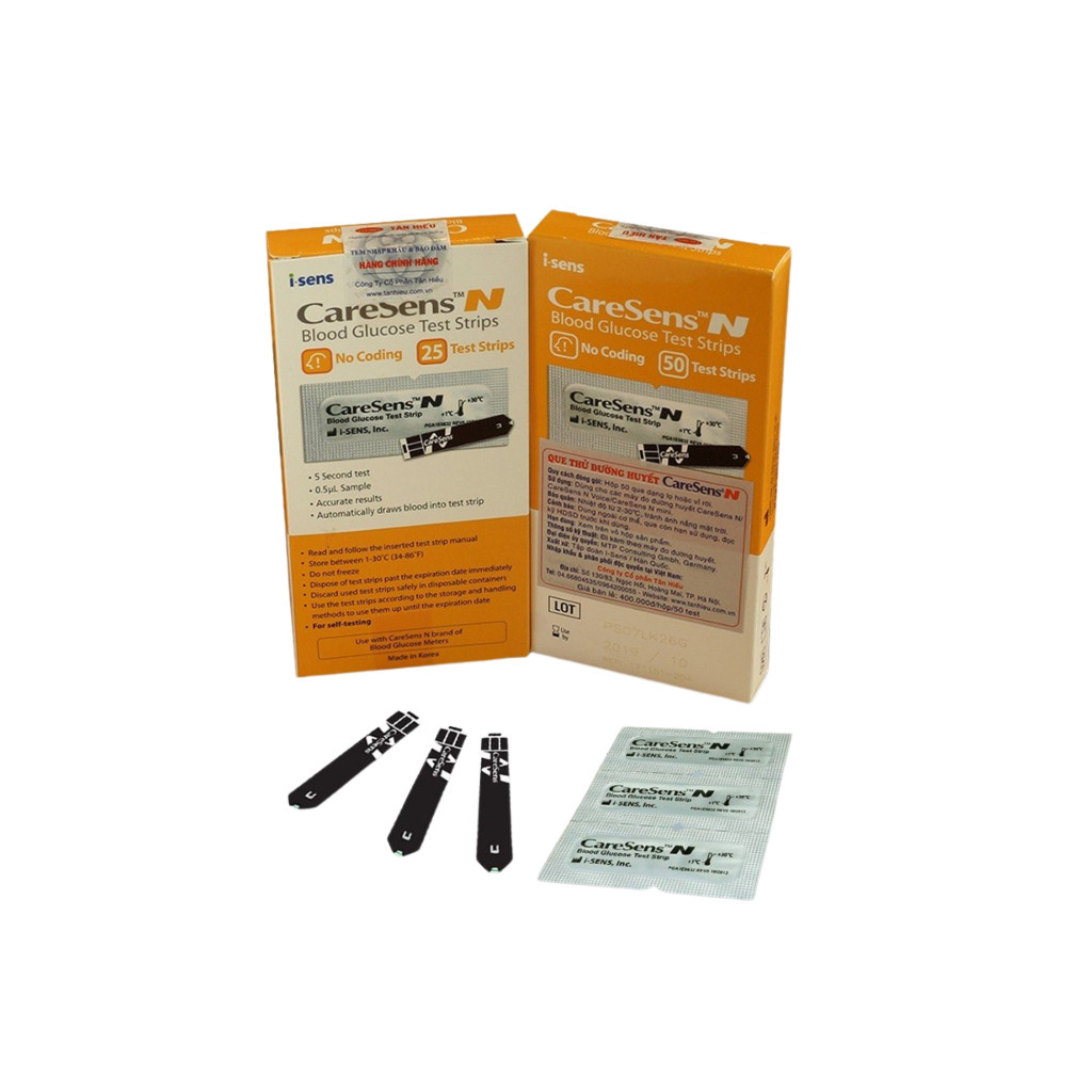 Máy Đo Đường Huyết CareSens N [Chính Hãng Hàn Quốc] trọn bộ kèm que thử + kim chích máu