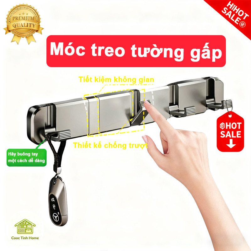 Móc Treo Quần Áo Gắn Tường Đa Năng Tiện Dụng, Treo Đồ Nhà Tắm Gọn Gàng, Chịu Lực Tốt, Tặng Kèm Vít + Tắc Kê
