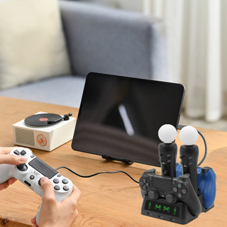 [Flyingfishla] 1 Chân Đế Sạc Bộ Điều Khiển 4 Trong 1 Cho Playstation PS4 VR Move Quad Sạc Cho Bộ Điều Khiển PlayStation
