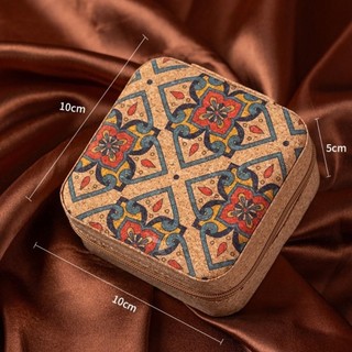 Hộp đựng đồ trang sức MEGOCE, Hộp đựng đồ trang sức Mini nhiều lớp, Dây kéo cổ điển Đóng cửa du lịch di động Vòng cổ trang sức Bông tai