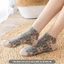Set 5 đôi tất hoa cổ ngắn nữ hoạ tiết hoa cỏ dễ thương, chất liệu cotton dày dặn thoáng khí, giữ ấm siêu tốt mùa đông.