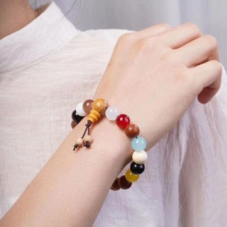 Lingyin Mười Tám Hạt Giống Bồ Đề Vòng Tay Quốc Gia Hợp Thời Trang Retro Nhiều Hạt Vòng Tay Handmade Phật Hạt Mân Côi Unisex Trang Sức PXE4