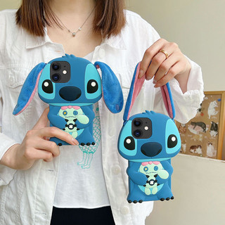 Stitch 3D Sang Trọng Tai Hoạt Hình Cầm Tay Dành Cho Vivo V60 Lite Y400 Y300 Y200 Y100 Y31 5G Y21D 4G Vỏ Điện Thoại TPU Mềm