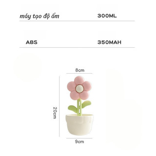 【BabyJoy】Máy tạo ẩm hoa USB để bàn Máy tạo độ ẩm Hoa Mini Không ồn,đèn ngủ xung quan,bà bầu và em bé