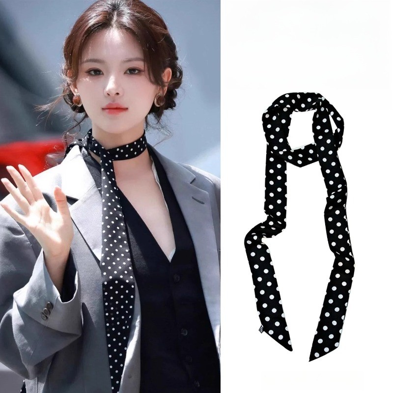 Khăn Quàng Cổ Lụa Chấm Bi Cổ Điển - Phù Hợp Thời Trang Nữ