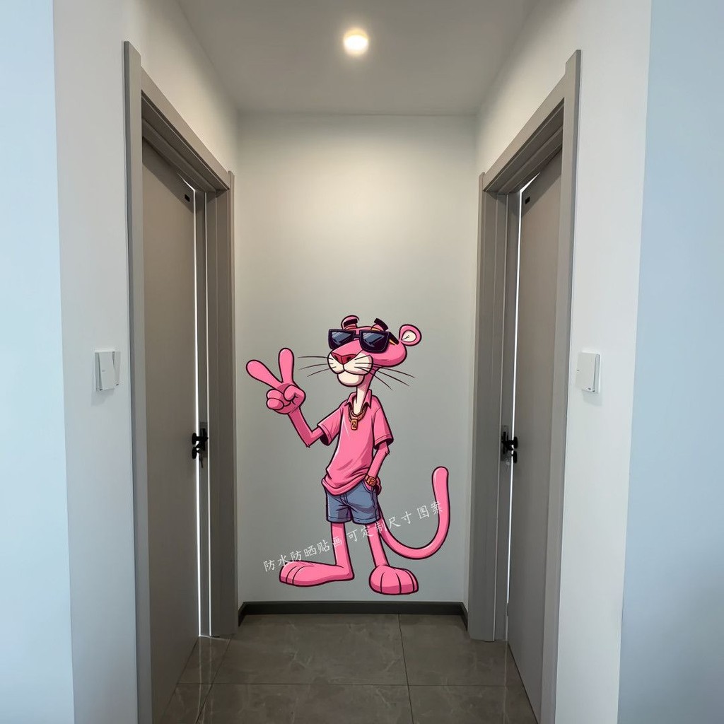 Nhãn dán thân xe Pink Panther Nhãn dán trang trí xe máy Khung gầm Nhãn dán chống nắng chống nước