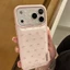 Nơ màu hồng thích hợp cho vỏ điện thoại di động iPhone17, vỏ bảo vệ Apple 16promax mới 15pro dành cho nữ 13 14 17pro 17promax 16pro 16 14promax 15 15promax.