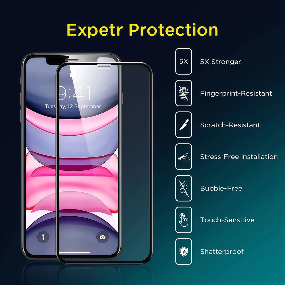 Phim bảo vệ điện thoại di động HD 9D cho iphone 17 Pro Max Air 11 12 13 14 15 16 pro max 7G / 8G SE 7p / 8p X XR XSmax 15 16plus 12 13mini Phim bảo vệ màn hình